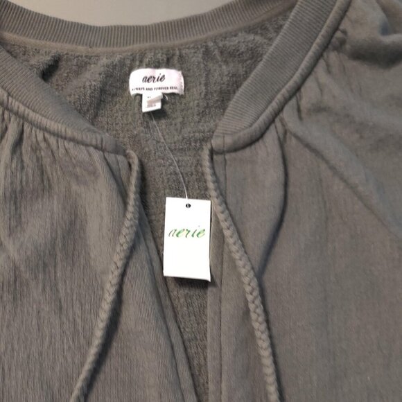 NEW!!! AERIE OLIVE OVERSIZE EASY STREET SWEATSHIRT - SIZE M - Picture 6 of 7